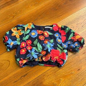 Bright Floral Crop Top